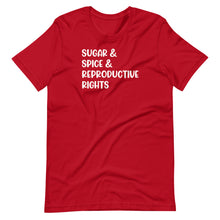 Load image into Gallery viewer, Sugar &amp; Spice &amp; Reproductive Rights Unisex Tee
