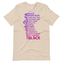 Load image into Gallery viewer, Black Mixed With Shea Butter Unisex Tee
