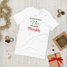 Load image into Gallery viewer, Nice Naughty Holiday Unisex Holiday Tee
