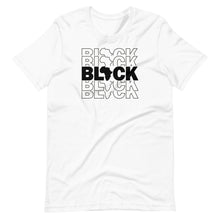 Load image into Gallery viewer, Black Stacked Unisex Tee
