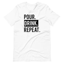 Load image into Gallery viewer, Pour Drink Repeat Unisex Tee
