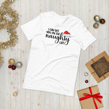 Load image into Gallery viewer, Naughty List Unisex Holiday Tee
