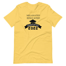 Load image into Gallery viewer, Melanated, Educated, Graduated Unisex Tee
