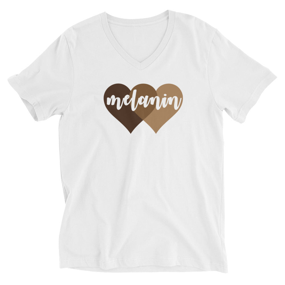 Melanin Hearts Unisex V-Neck Tee