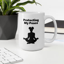 Load image into Gallery viewer, Protecting my Peace White glossy Mug
