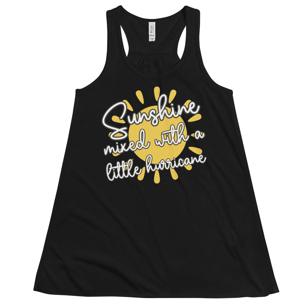 Sunshine Mixed With Hurricane Flowy Racerback Tank
