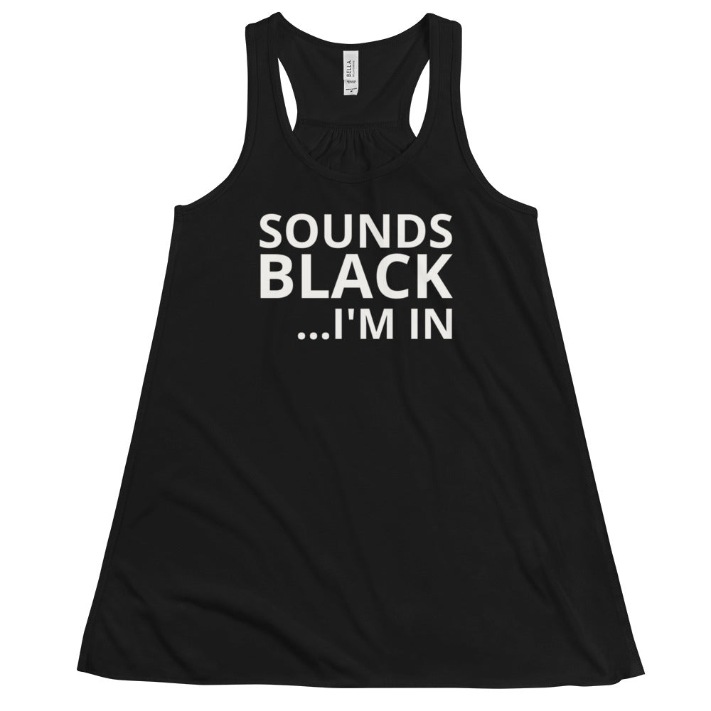 Sounds Black Flowy Racerback Tank