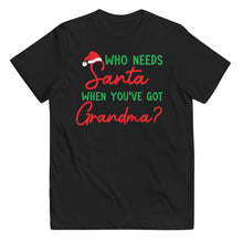 Load image into Gallery viewer, Who Needs Santa Youth Holiday Tee
