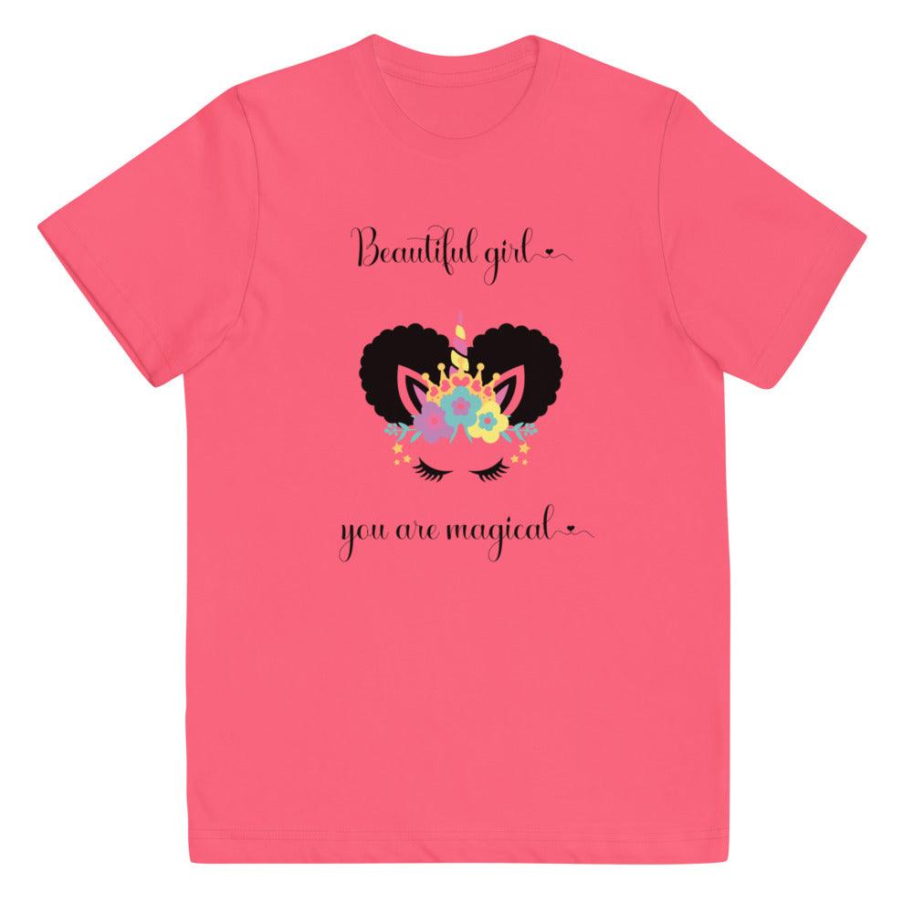 Beautiful Girl You Are Magical Youth Tee - Melanated Vibes