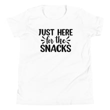 Load image into Gallery viewer, Just Here for the Snacks Youth Tee
